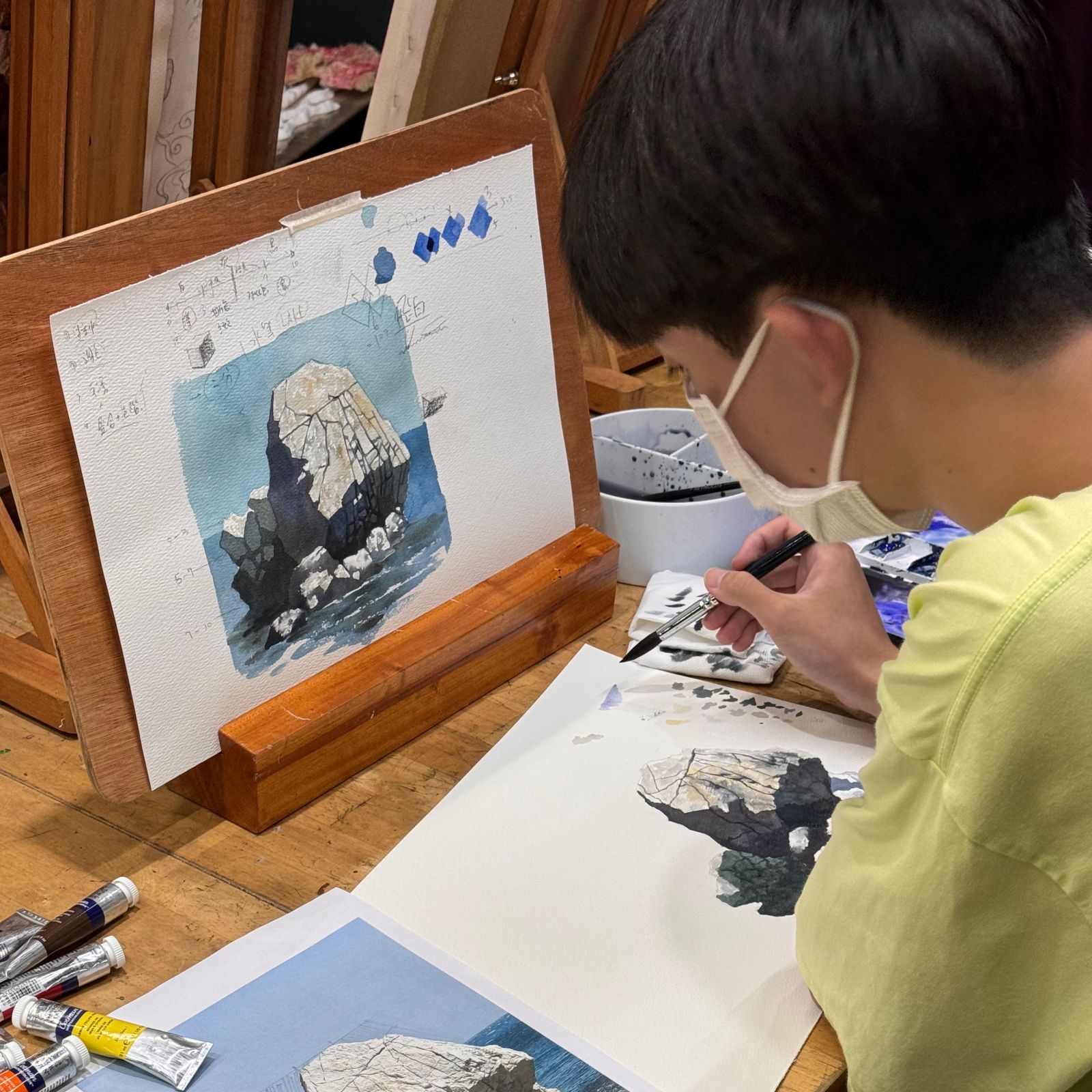 非藝空間水彩課程教學上課拍攝之二